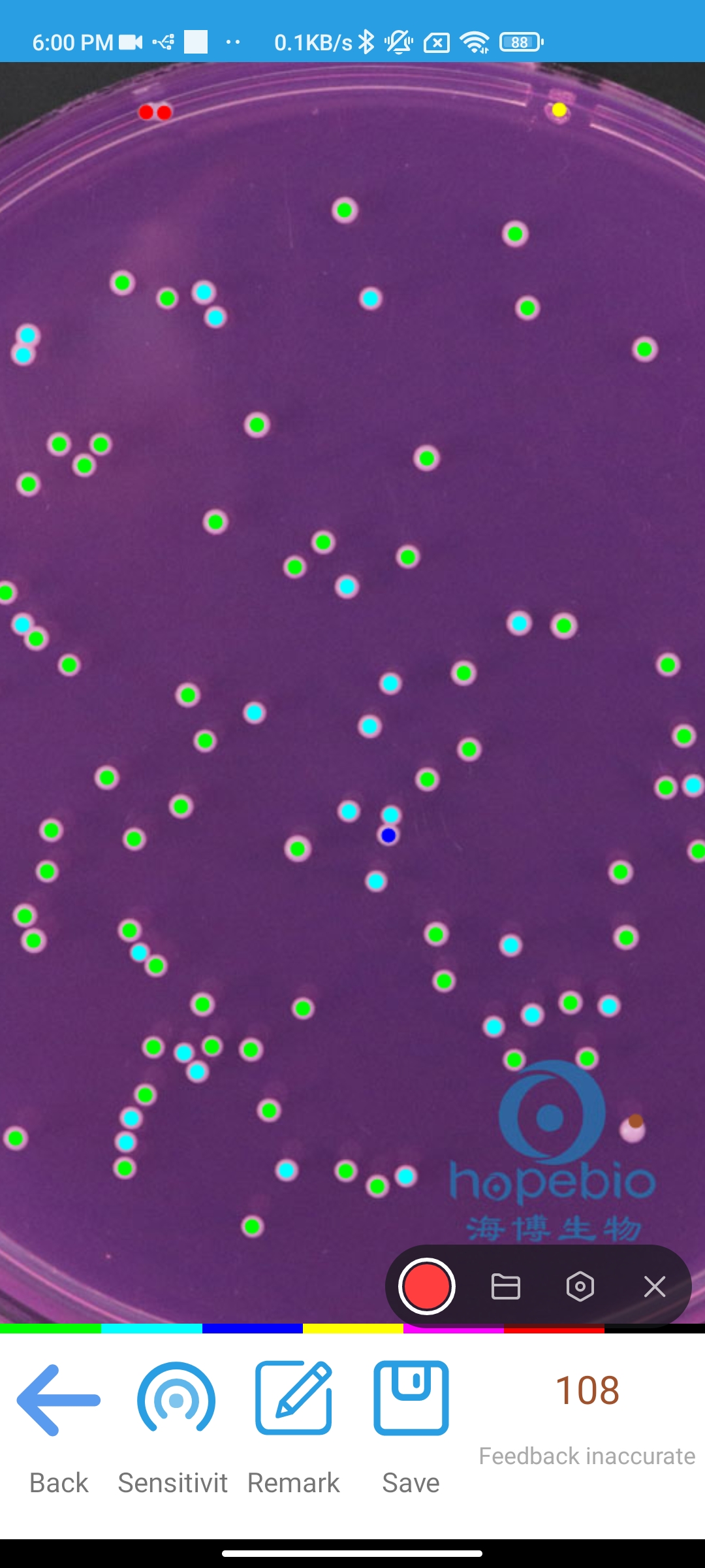 How do you Automated  identify bacterial colonies in a Petri dish?